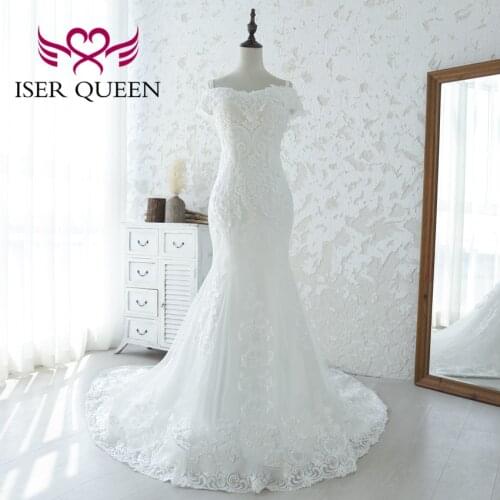 Pretty Embroidery Heavy Beading 2021 New Mermaid Wedding Dress Cap Sleeves Plus Size Pearls Beaded Quality Wedding Gown WX0203