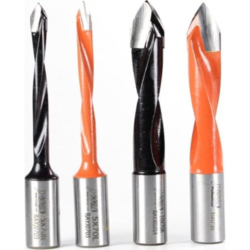 1pc Tungsten Carbide Alloy Gang Drill Bit Woodworking Through Hole Drill CNC Router Bit Resistant Dia.5-10mm Hole Making