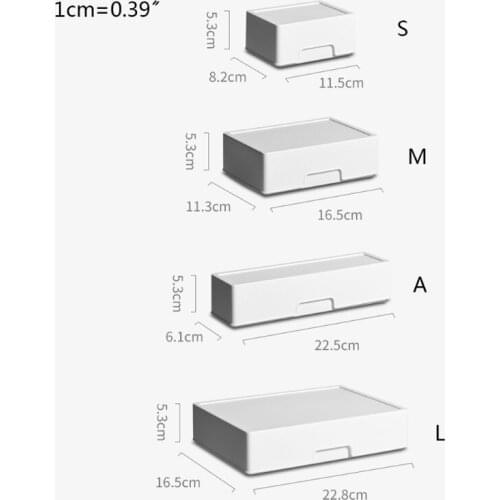 1Pc Desk Drawer Organizer Tray Colorful Creative Plastic Drawer Tidy Very Handy Box Holder for stationery/Makeup/Everything