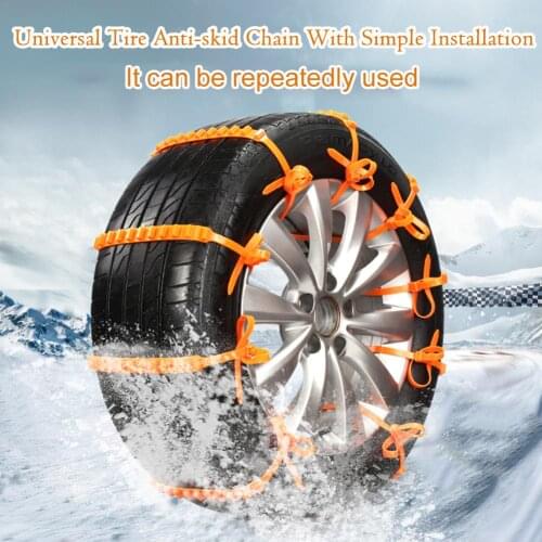 10PCS Car Universal Tire Chain Adjustable Buckle Wheel Anti-skid Belt Vehicle Winter Driving Tire Auto Accessories Autotools