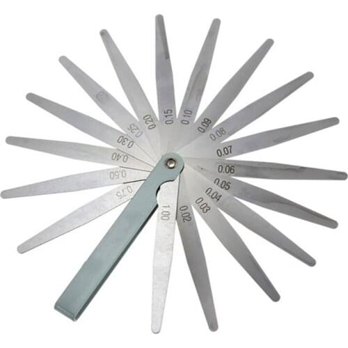 100mm 0.02-1mm 17 Blade Thickness Automotive Maintenance Tools for Inspection Clearance Microplate Gap Gauge Measure Tool