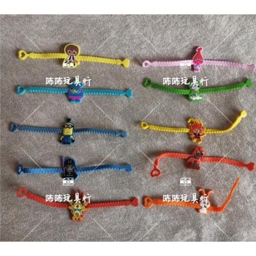 50pcs/lot Children Gift Kids Toy Bracelet Cartoon Silicone Lovers' Bracelets Simple Decoration Makeup
