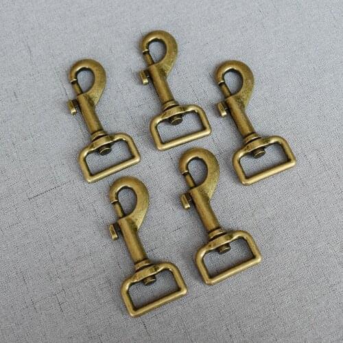 50 Pieces 25mm Bronze Metal Spring able Key ring Leather Bag Belt Strap Buckle Dog Chain Snap Clasp Clip Trigger Luggage