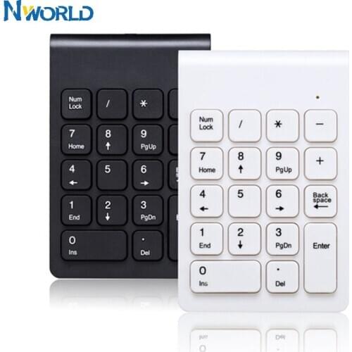 Nworld 2.4G Wireless Keyboard USB Numeric Keypad 18Keys Mini Digital Keyboard Ultra Slim For Accounting Teller Laptop Notebook