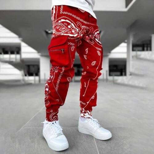 Joggers Cargo Pants For Men Streetwear Solid High Waist Loose Pants Fashion Ankle Style Casual Hip Hop Hit Male Wide Leg Pant