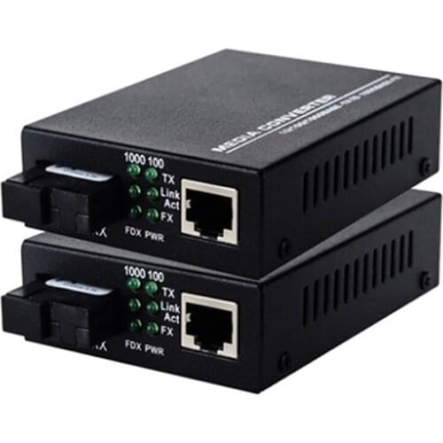 Manufacturer Pricing 10/100/1000M Media Converter WDM single fiber single mode 20KM SC for IP Camera. Pair price