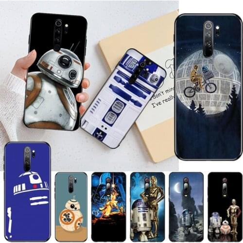 CUTEWANAN R2D2 Moon Custom Photo Soft Phone Case for Redmi 8A Note 9 8 8T 7 6 6A 5 5A 4 4X 4A Go Pro