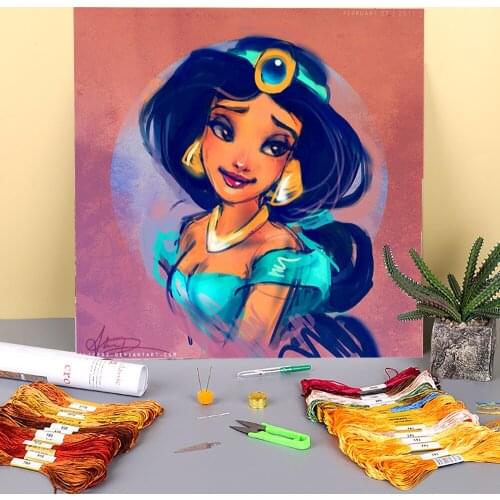 Doodles Pre-Printed 11CT Cross-Stitch Complete Kit Embroidery DMC Threads Handmade Handicraft Painting Craft Floss Design