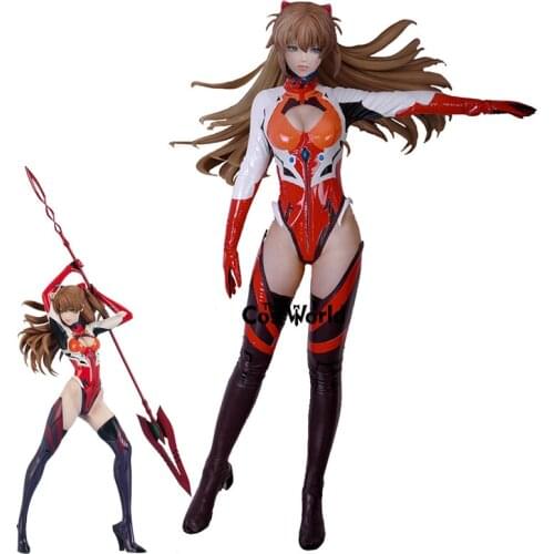 EVA Asuka Langley Soryu Red Fight Jumpsuits Uniform Outfit Anime Cosplay Costumes