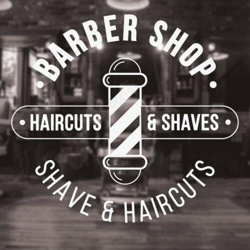 Art Salon Sticker Removeable Wall Decoration Barber Shop Decel Beauty Shave And Haircuts Poster Mural Design Vinyl Decals LY40