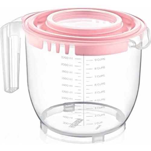 Mixer Container With Lid Container Multi-Purpose 2,2LT-0.6 Gallon with anti-Skid Feet