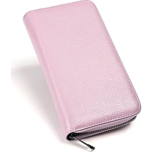 Fashion Leather Women Long Zipper Coin Purses Large Capacity Mobile Phone Clutch Female Long Wallet Money Credit Card Holder