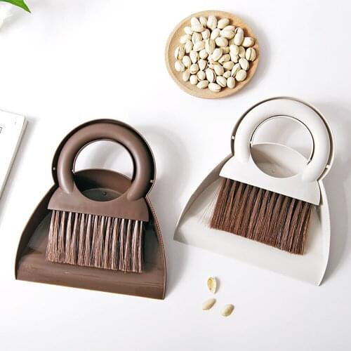 Desktop Cleaning Broom Dustpan Combo Mini Handy Dust Cleaning Sweeping Brush Dustpan For Table Desk Counertop Keyboard