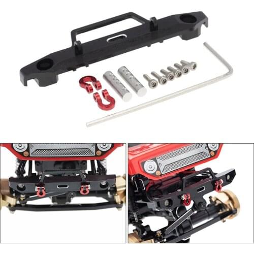 RCTOYFUN Durable Aluminum Alloy Front Bumper Protective Bar Simulation Part Upgrade For 1/24 Axial SCX24 90081 RC Crawler Car