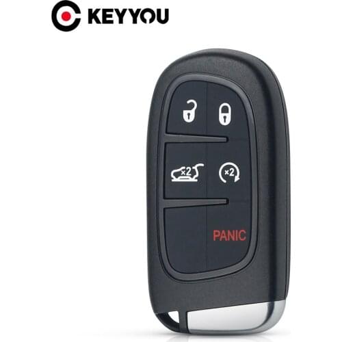 KEYYOU For RAM 1500 2500 3500 For Jeep Cherokee DODGE RAM Durango Chrysler Replacement 3/4/5 Buttons Remote Key Shell Case Fob