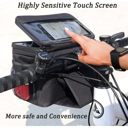 2021 Bicycle Bag Front Bag Big Large capacity Waterproof Bike Handlebar Bag With Touch Screen For Cycling Accessories