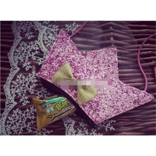 Messenger bags Kawaii princeness girls crossbody bags cute coin purses girls Sequin crown shoulder bags