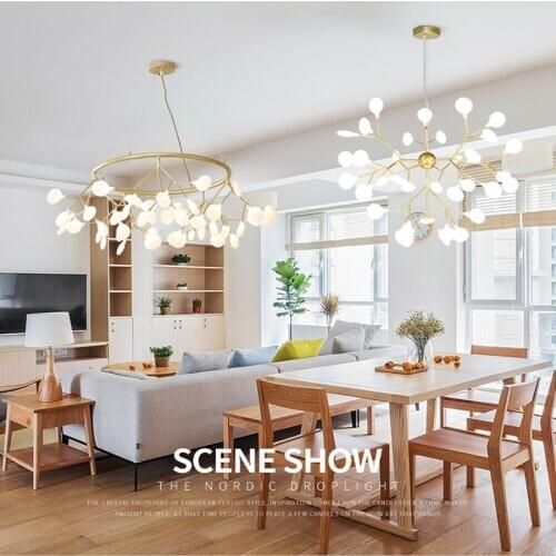 LED Chandelier lighting stylish tree branch decorative firefly ceiling chandelies hanging Lighting Modern chandelier lamp