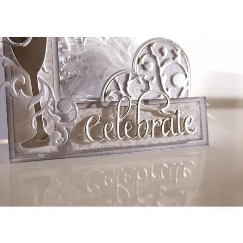 CELEBRATE Cutting Die DIY Letter Embossing Card Photo Album Making Scrapbooking Template Stencil Handicraft Decoration