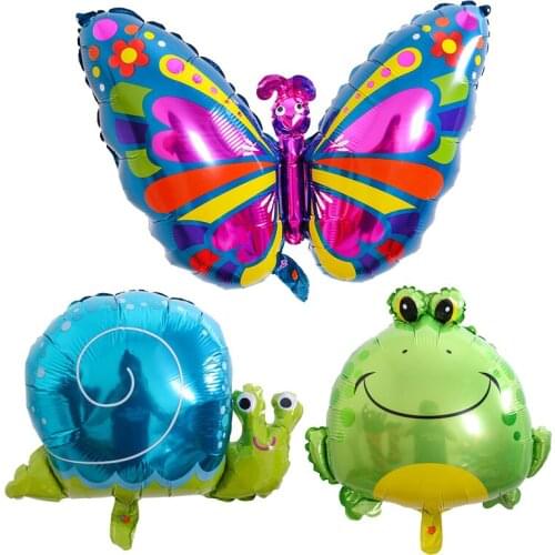 Cartoon Insect Balloon Cute Frog Balloon Birthday Party Decoration Balloon Color Butterfly Floating Air Ball Snail Balloon