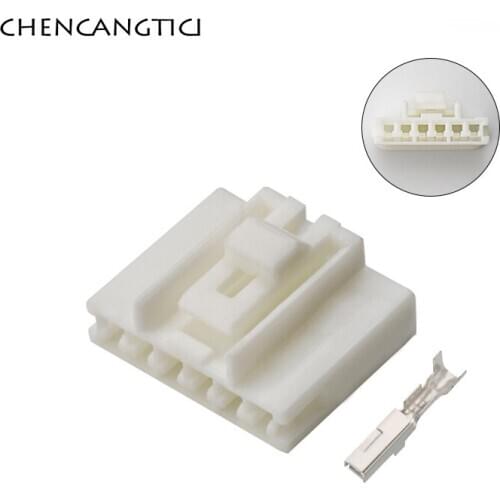 5 Sets 6 Pin Way 7283-1061 Automotive Socket Electrical Wire Harness Connector 2.2 MM Female Plug With Terminals For Cars