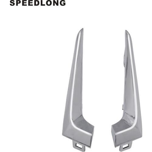 1Pair Chrome Car Front Fog Lamps Decorative Trim Strip for Chevrolet Malibu 2016-2018