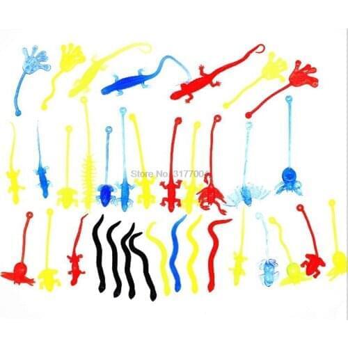 DHL 1000pcs Novelty Scorpion snake bats cen animal slime Viscous Climbing 1pcs Action Figure funny gadgets PVC kids joke trick