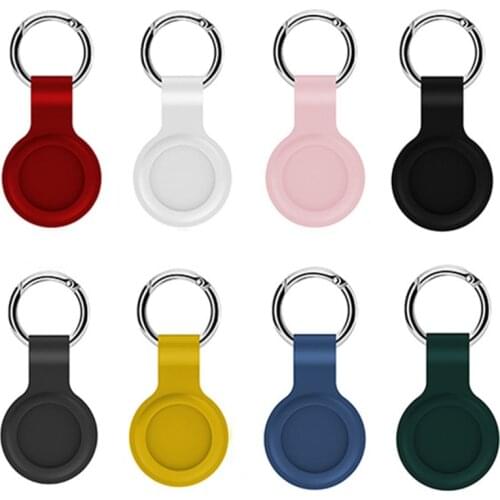 2021 New For Apple Airtag Case Silicone For Air Tag Protective Cover For Airtags Keychain Sleeve Accessories