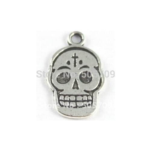 270PCS Tibetan silver skull head charms A15762