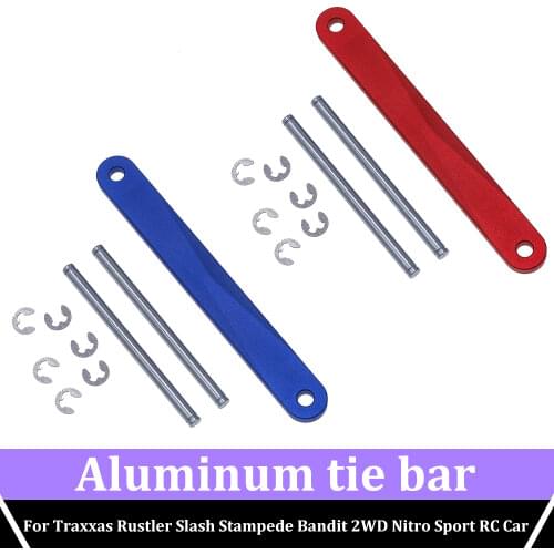 Upgrade Accessories Aluminum Tie Bar 6 E-clips 2 Suspension Hinge Pins 1 Aluminum Tie Clip for Traxxas Slash 2WD Stampede Bandit
