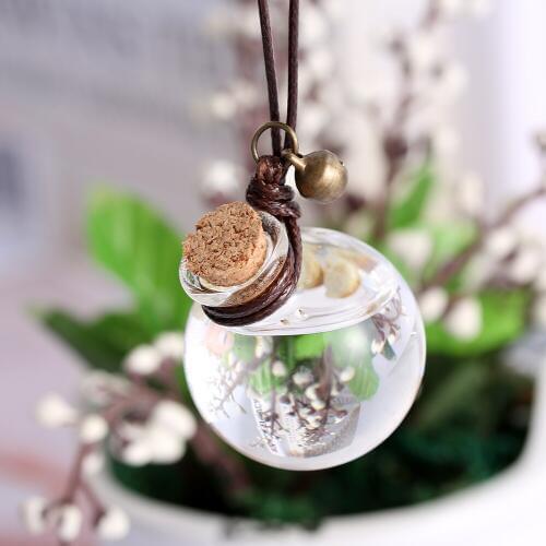 1Pc 2020 Car Perfume Bottle Air Freshener with Flower for Essential Oils Auto Ornament Perfume Pendant Household Storage Bottle