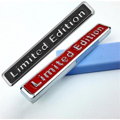Black/red 3D Metal Limited Edition Badge Universal Car Decal Sticker For Car Styling