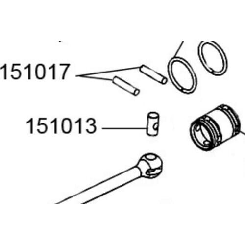CVD movable post and shaft pin adapter axle pin for 1/5 LOSI 5IVE-T DBXL Rovan LT MCD XS-5