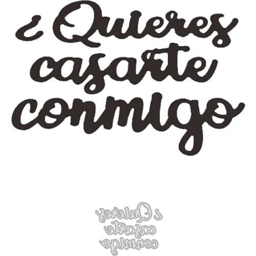 Spain Words Metal Dies Cut Template for Embossing DIY Scrapbooking Paper Album Gift Cards Making New Dies Scrapbooking 2021