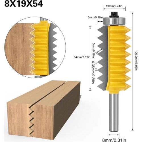 Finger Joint Router Bit Woodworking Reversible Glue Joint Cutter Woodwork Tools Anti-Rebound For Wood Slotting Mortise Joint