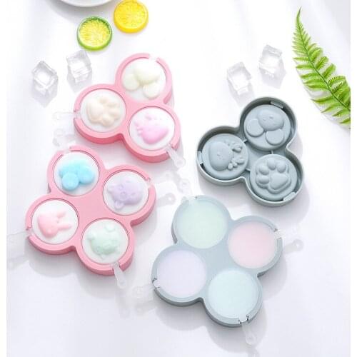 Creative Homemade DIY Popsicle Ice Cream Mold with Lid Popsicle Ice Mold Silicone Ice Tray Ice Maker Ice Cube Tray