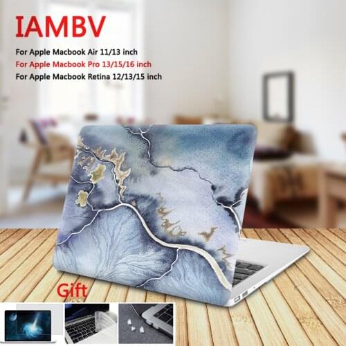 Marble Laptop Case For MacBook Pro 13 Case 2020 M1 A2338 Touch ID For Apple Macbook 11 12 15 16 Case For Air 13 A2337+gift