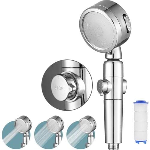 Shower Head Filter Spray Nozzle 3 Adjustment Jetting Free Bracket Hose High Pressure Water Saving Handheld Bathroom Accessories