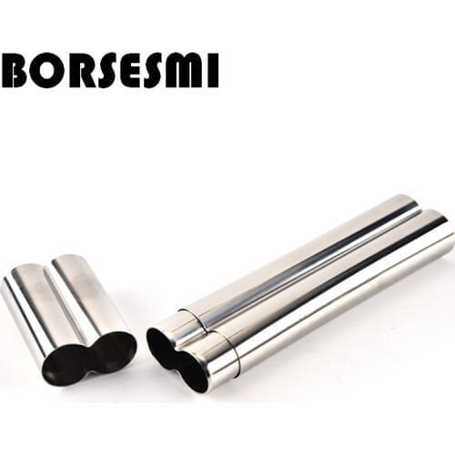 2019 New Stainless steel Double cigar tube 2 in 1 portable metal Humidor 2pcs travel cigar case pocket smoking gadgets Cigar box