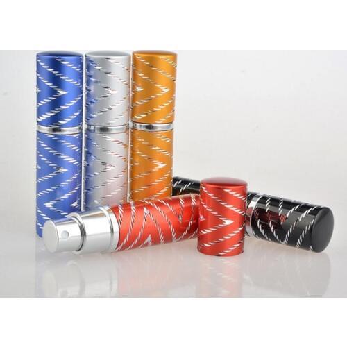 Wholesale 10 ml Portable Fashion Aluminum Perfume Bottle With Mini Atomizer, Empty Cosmetic Container