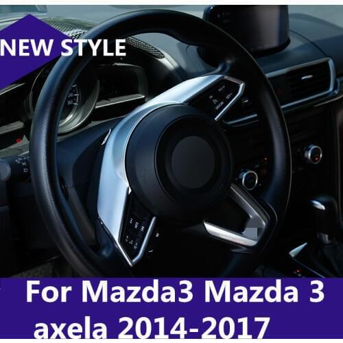 Plastic sticker steering wheel trim decorative frame sticker sequins accessories For Mazda3 Mazda 3 axela 2014-2018