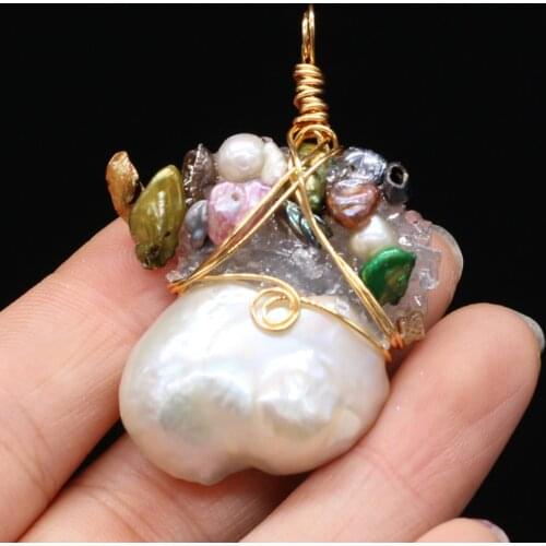 New Style Pendant Natural Freshwater Pearl Irregular Winding Stone For Jewelry Making DIY Necklace Bracelet Accessory