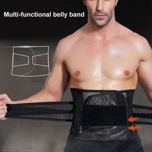Unisex Body Slimming Waist Belt Shaper Trimmer Yoga Gym Elastic Training Strap
