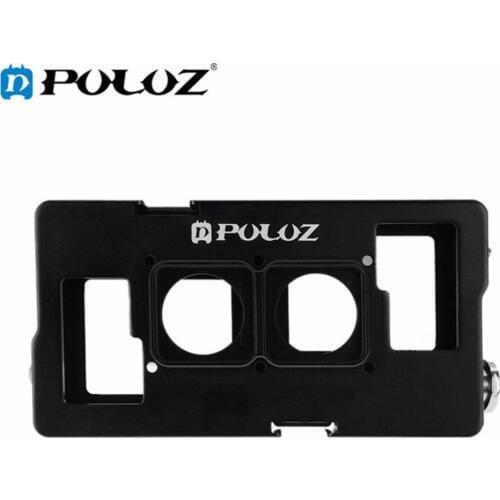 PULUZ For Go Pro Accessories 2 in1 Housing Shell CNC Aluminum Alloy Protective Cage with Lens Frame for GoPro HERO4 HERO 4 / 3