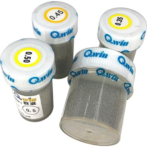 Qwin 250K Tin BGA Solder Ball 0.2 0.25mm 0.3mm 0.35mm 0.4mm 0.45mm 0.5mm 0.55mm 0.6mm 0.65 0.76 mm For BGA Rework Reballing Kit