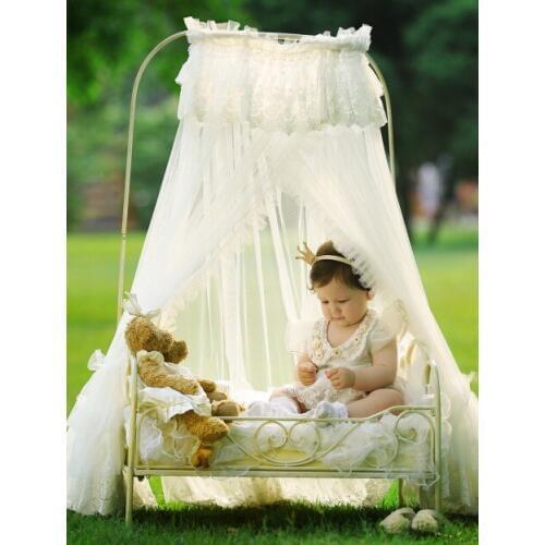 Newborn photography props 100 days baby props studio interior and exterior small iron bebe bed baby bed