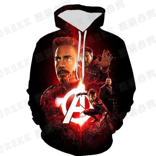 Marvel The Avengers Hoodies Men Women Children Cool 3D Print Sweatshirts Streetwear Pullover Long Sleeve Fashion Hooded Coat