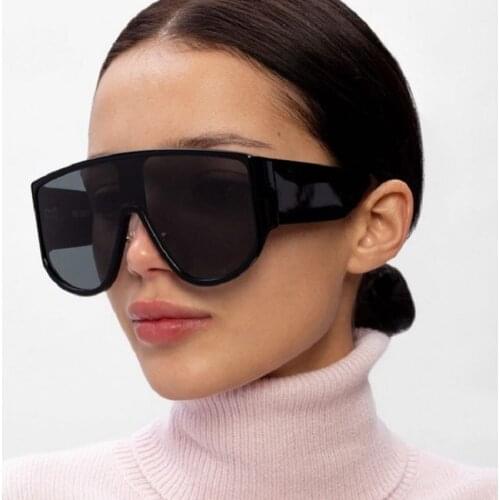 Shield Big Frame Oversized Sunglasses Women Beige Green Luxury Brand Large Men Sun Glasses Trendy Square Gradient Shades UV400
