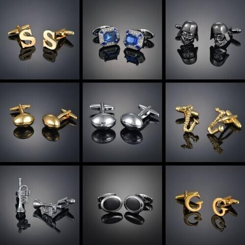 Light luxury shirt cufflink mens shirt cuff nail French animal button custom formal dress wedding bridegroom suit sleeve