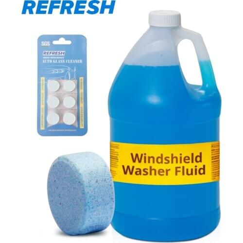 Solid Washer Concentrate Making Up Windshield Washer Fluid Screen Wash Wiper Fluid Car Solid Cleaner ( 6 pcs / Pack )
